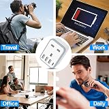 Loydia 5 in 1 UK to EU Travel Adapter with 4 USB Ports Type E/F Grounded view 6