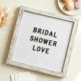C Crystal Lemon Rustic White Felt Letter Board 25x25 cm with Frame & 336 Letters view 5