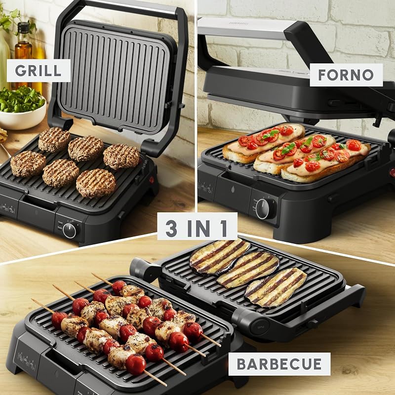 SuperGrill 3 in 1, Griglia, Barbecue e Forno, GI510D