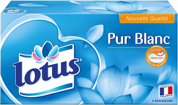 Mouchoirs Lotus Sensitive - Lot De 3 Boîtes De 80 (240 Mouchoirs), 4 Épaisseurs, Ultra Doux, Fabriqués En France - 2
