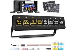 SS Vision BC80 8-Gang Wireless Switch Panel, 164FT Range, for Dual Battery System, Auxiliary Toggle Rocker ON-Off Relay Circuit Box, 4 Control Modes for Vehicle Off Road Truck Marine UTV Car