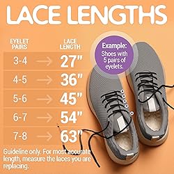 Miscly Round Shoelaces [1 Pair] 5/32″ Thick - For