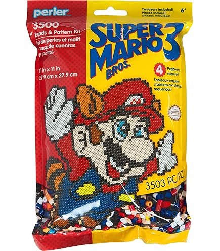 Aquabeads – Set De Personajes Super Mario – Más De 690 Abalorios En 22 Colores – Incluye 6 Plantillas – A Partir De 4 Años