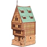 I BUILT IT Amber Rowhouse DIY Wooden Building Kit for Adults, Suitable for Playing - Realistic
