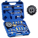 Orion Motor Tech Fuel Pressure Test Kit, Fuel Injection Tester Kit with 0-140 psi Fuel Pressure Gauge Hoses Adapters, Univers