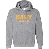 zerogravitee NAVY Veteran GOLD logo Hooded Sweatshirt