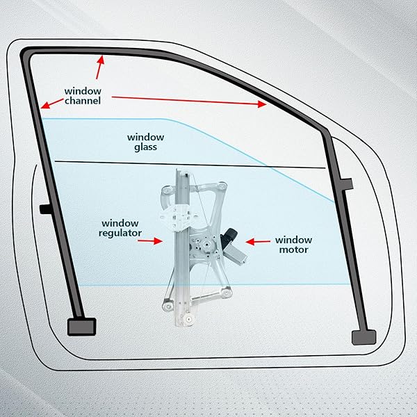 FINDAUTO 748-476 POWER WINDOW REGULATOR FRONT LEFT DRIVER SIDE FIT FOR HONDA CIVIC FOR 2006-2011, WINDOW REGULATOR AND MOTOR ASSEMBLY