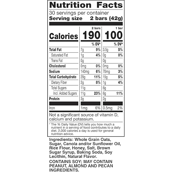 NATURE VALLEY CRUNCHY OATS ‘N HONEY GRANOLA BARS, 60 BARS, 44.7 OZ (30 POUCHES)
