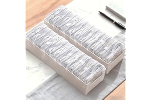 DTHUIHUA 2 Pcs 11 Box Cable Organizer Storage Box, Desktop Cable Management with Switch, Power Cord Organizer for Office,Home,Desk Accessories Storage Stationery Supplies and Accessories（Clear）