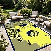 WILDROOTS 5x8 Feet Monroe Plastic Outdoor Rug, Stain Resistant Waterproof Reversible Outdoor Patio Rug, Fade Resistant Campin