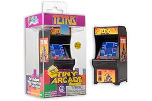 Tiny Arcade Tetris Mini Retro Game (3.5"): Playable Handheld Arcade Machine w/ Real Gameplay & Sound - Classic 1980's Video Game (Ages 8+)