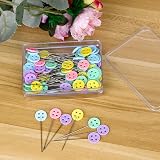 HXC 100 Piece Button Sewing Pins Set Glass Head Safety Dressmaking Craft view 6