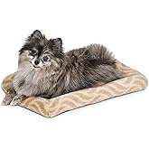 MidWest Homes for Pets QuiteTime Deluxe Wave Bolster Bed for Tiny Dogs; Easily Machine Wash and Dry; Tan; 18"; 40218-WVTN
