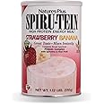 NaturesPlus SPIRU-TEIN Shake - Strawberry Banana - 1.12 lbs, Spirulina Protein Powder - Plant Based Meal Replacement, Vitamins & Minerals for Energy - Vegetarian, Gluten-Free - 15 Servings
