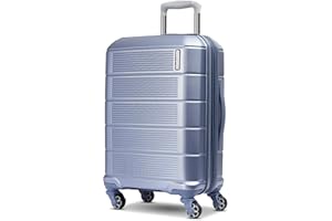 American Tourister Stratum 2.0 Expandable Hardside Luggage with Spinner Wheels, Slate Blue, Carry-on