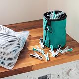 Hangerworld Premium Turquoise Peg Bag & 48 Plastic Clothes Pegs Set view 8