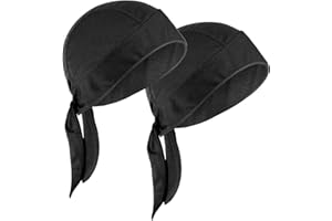 DIVINA VITAE 2Pcs Doo Rags for Men, Soft Head Wraps for Men, Cooling Helmet Liner Breathable Cooling Do Rag Beanie Cap Hat