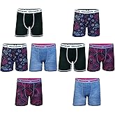 Skechers boys Amazon Exclusive 8pk Athletic Boxer Briefs With Unique Prints in Sizes 2/3t, 4, 6, 8 and 10