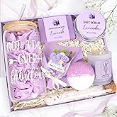 Frerdui Spa Gift Baskets for Women, Lavender Relaxing Gifts, Bath and Body Gift Set, Self Care Kit, Whole Body, Natural, Exfoliating, Relaxing