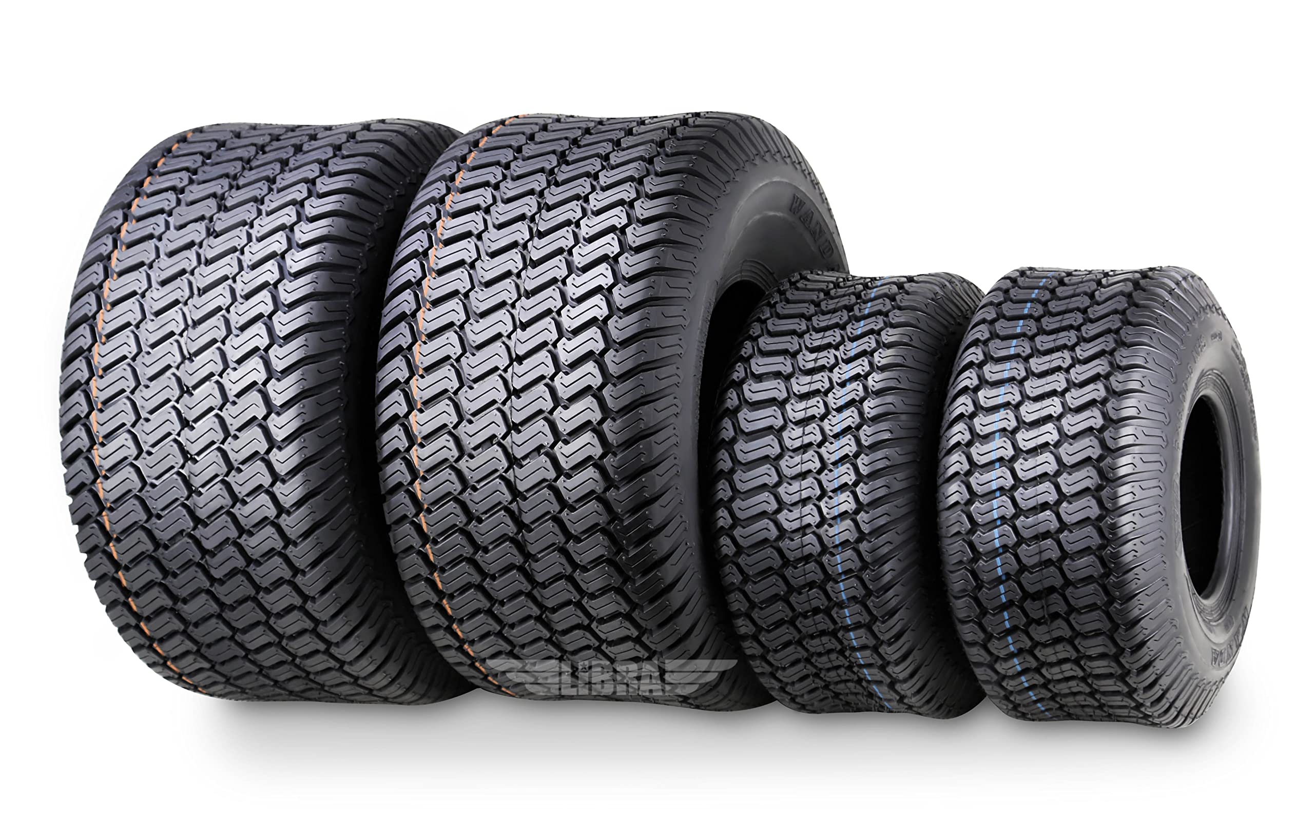 WANDA 4 Pack 15x6-6 & 20x10-8 Ride Lawn Mower Turf Tires 4 PR Image