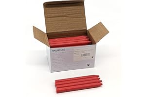 CRAYTASTIC! Bulk Unwrapped Crayons Box of 52 (RED) for Crafting, Parties, Kids - Paperless Crayons, No Paper Wrapper - Safety Tested Compliant with ASTM D-4236