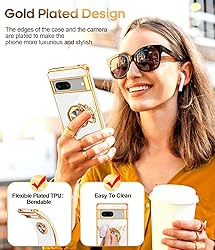LeYi for Google Pixel 7 Case: 360° Rotatable Ring