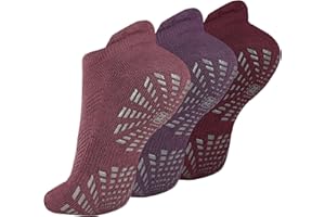 unenow Merino Wool Socks with Grips Cushion, Non Slip Socks for Yoga, Hospital, Home, Soccer