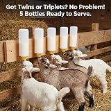 Hemoton 5 Sets Lamb Feeding Bottle 400ml with Extra Nipples for Lambs Pets view 7