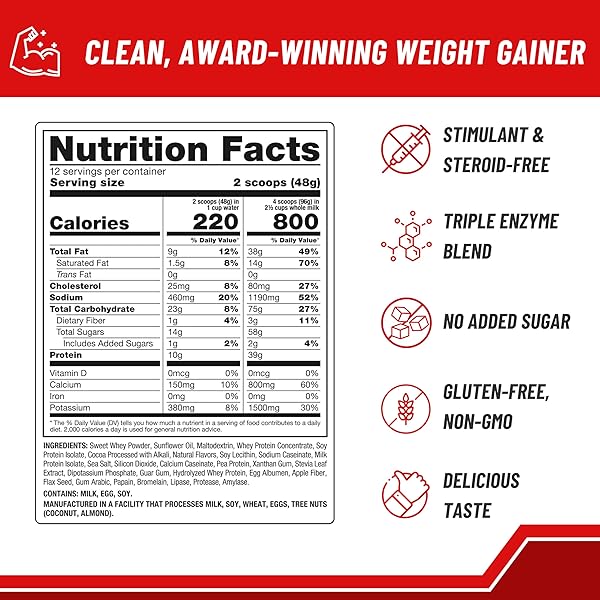 NATURADE WEIGHT GAIN NUTRITION DRINK MIX FOR HEALTHY WEIGHT SUPPORT, BALANCED CALORIES WITH PROTEIN, VITAMINS & MINERALS, CHOCOLATE – 20.3 OZ