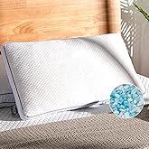 Shredded Memory Foam Pillows, Bed Pillows for Sleeping, Queen Pillow for Side Back Stomach Sleepers, Neck Support Pillow with Washable Removable Cover(32"x 20",1 Pack)