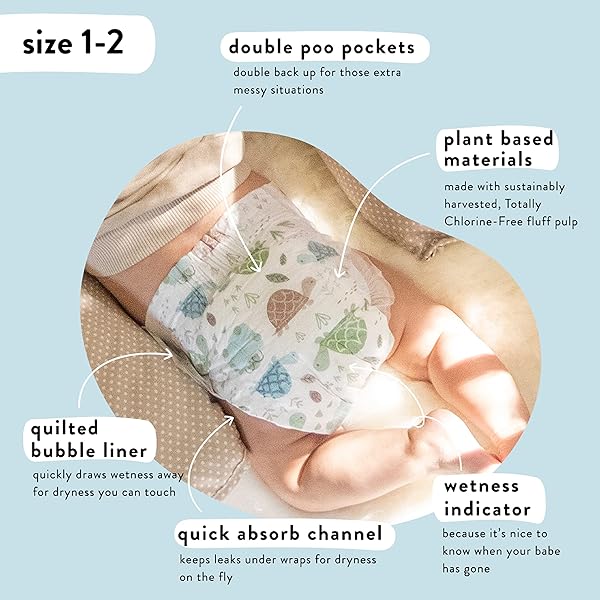 THE HONEST COMPANY CLEAN CONSCIOUS DIAPERS | PLANT-BASED, SUSTAINABLE | ROSE BLOSSOM + TUTU CUTE | CLUB BOX, SIZE 1 (8-14 LBS), 80 COUNT