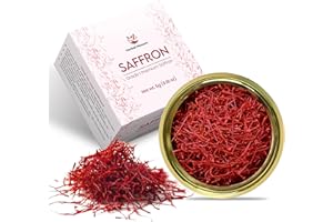 SJESTORE Herbal Heaven Finest Pure Premium All Red Saffron Threads golden saffron, Saffron For Tea, Paella, Rice, Desserts, Golden Milk and Risotto (5, Grams)