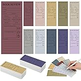 Faccito 240 Pcs Colorful Book Review Bookmarks 100th Day of School Reading Log Page Markers for Book Lovers Bookish Gift Back to School Reading Page Tracker for Students Women(Simple,Morandi)