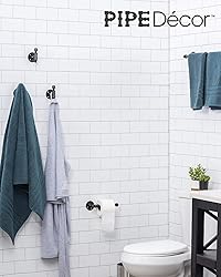 PIPE DECOR Robe and Towel Single Hook Kit Heavy