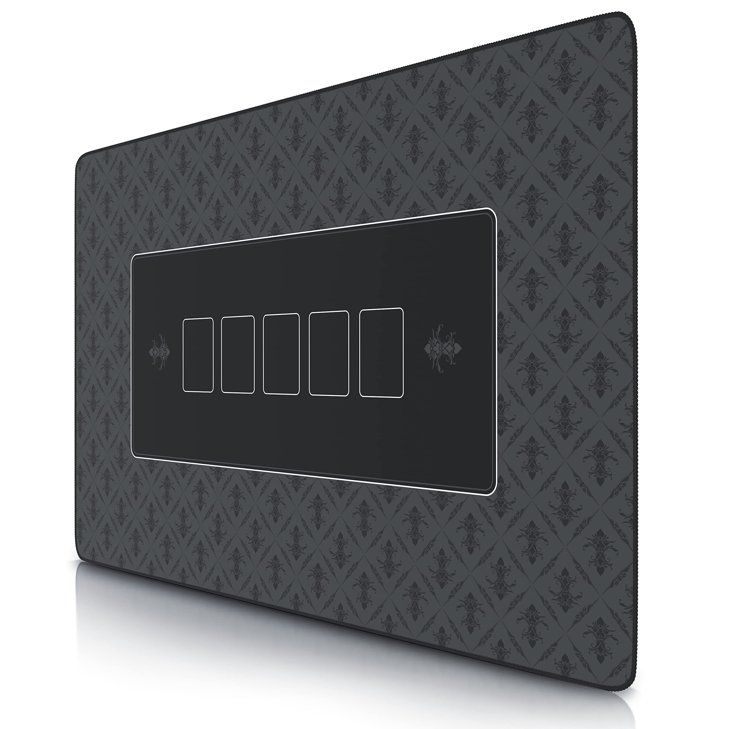 CSL XXL Poker Mat – 1000 x 600 mm - XXL mousepad - table mat large size - rubber base for stable grip on smooth surfaces – black