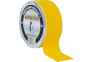 KOLTOSE BY MASH Yellow Gaffers Tape 2 Inch by 90 Feet Heavy-Duty Cloth Gaffer Tape – Non-Reflective, Water Resistant, Residue-Free Gaff Tape for Indoor and Outdoor Use, Versatile and Multipurpose Cloth Tape