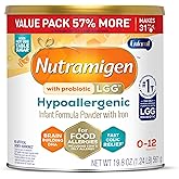 Enfamil Nutramigen Hypoallergenic Baby Formula with Iron, Lactose Free, Colic Relief from Cow's Milk Allergy Starts in 24 Hours, Brain Building DHA, Probiotic LGG for Immune Support, 19.8 Oz Can