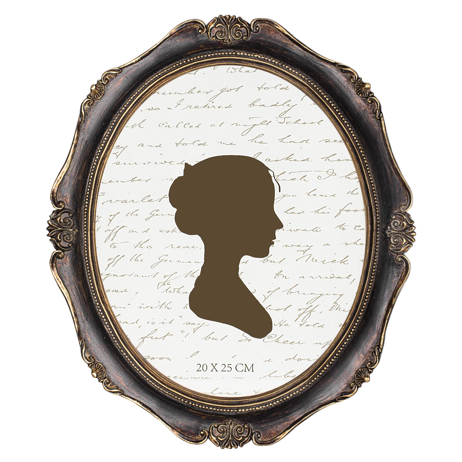 Photo 1 of AELS 8x10 Inch Vintage Picture Frame, Elegant Antique Photo Frames with Glass Front, Photo Display, Tabletop Wall Hanging, Gift Ideas, Oval