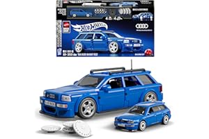 Mattel Brick Shop Hot Wheels Speed Series Building Set, ’94 Audi Avant RS2 with 253 Pieces, Realistic Details and Custom Deca