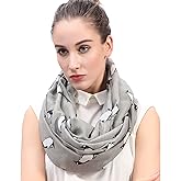 Lina & Lily Penguin Animal Print Women's Infinity Scarf Lightweight