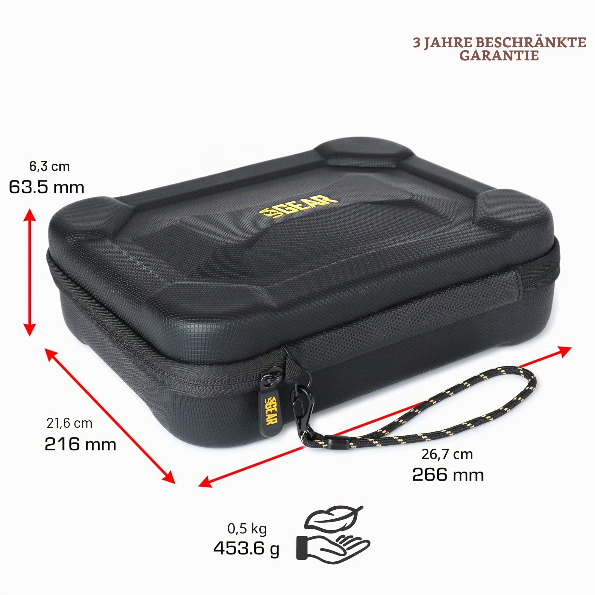 USA Gear XL Semi-Rigides Dart-Case – Schutz und Organisation für 15 teilige Sets: Darts, Spitzen, Schäfte und weiteres Zubehör – Präzisions Schaumstoffeinlage für Soft- und Steel-Tip-Darts (Schwarz) 2