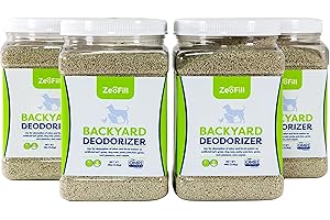 Zeofill Backyard Deodorizer – Eliminates Pet Urine Odors on Potty Patches, Artificial Turf, Grass, Lawns, Patios, Concrete & Playgrounds | Dog, Cat Litter Box Odor Eliminator & Freshener | 4 lbs.