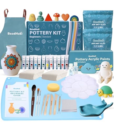 Diy Pottery Kit Date Night Pottery Kit For Couples - 4.4Lbs Air Dry ...