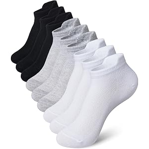 AMENLAN Kids Ankle Socks Low Cut Breathable Mesh Thin Cotton Socks For Little Boys Girls 9 Pairs