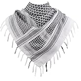 Explore Land Cotton Shemagh Keffiyeh Tactical Desert Scarf for Men Women | Neck Head Wrap with Tassel, Lightweight, Breathable, Daily Wear, for Hunting, Hiking, Climbing, Great Gift