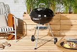 Weber Compact Kettle Charcoal Barbecue 57 cm with Wheels Black/Silver view 3