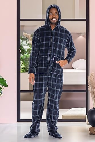 Alexander Del Rossa Adult Onesies for Men, Mens Onesie Pajamas