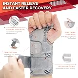 CURECARE Carpal Tunnel Wrist Splint Adjustable 2 Straps S/M Right Gray view 2