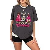 Women's Christmas Tree T-Shirt, Merry Christmas Tee, Holiday Top, Christmas Shirt, Country Christmas T-Shirt, Western Xmas Tree Tee, Leopard Xmas Tree Shirt
