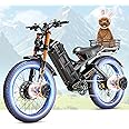 eAhora Romeo Pro 2 [2025 Version] Electric Bike for Adults, 4000W 46MPH Dual Motor Electric Bike,52V 70Ah 200+ Miles Long Range Ebike,26*4.0'' Fat Tire Electric Mountain Bike, Full Suspension& UL2849